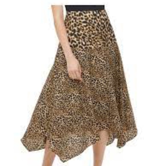 CALVIN KLEIN Animal Print Midi Skirt